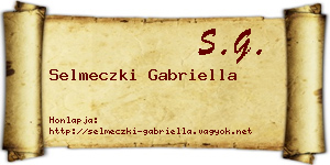Selmeczki Gabriella névjegykártya